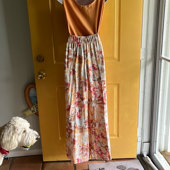 Tropical Print Straight Leg Trousers - Picture 4 of 6